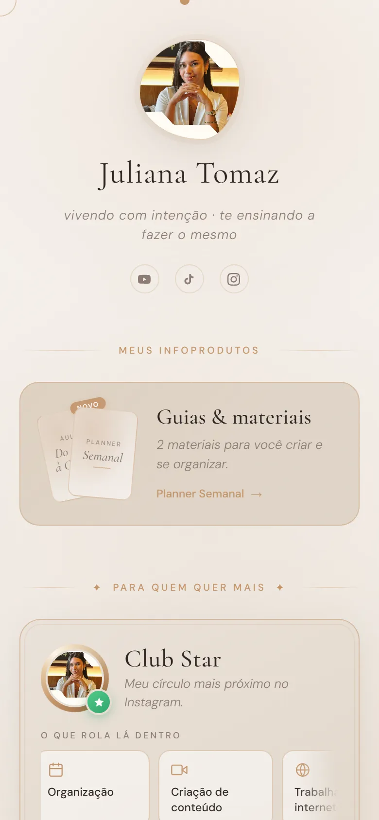 A mesma página no celular